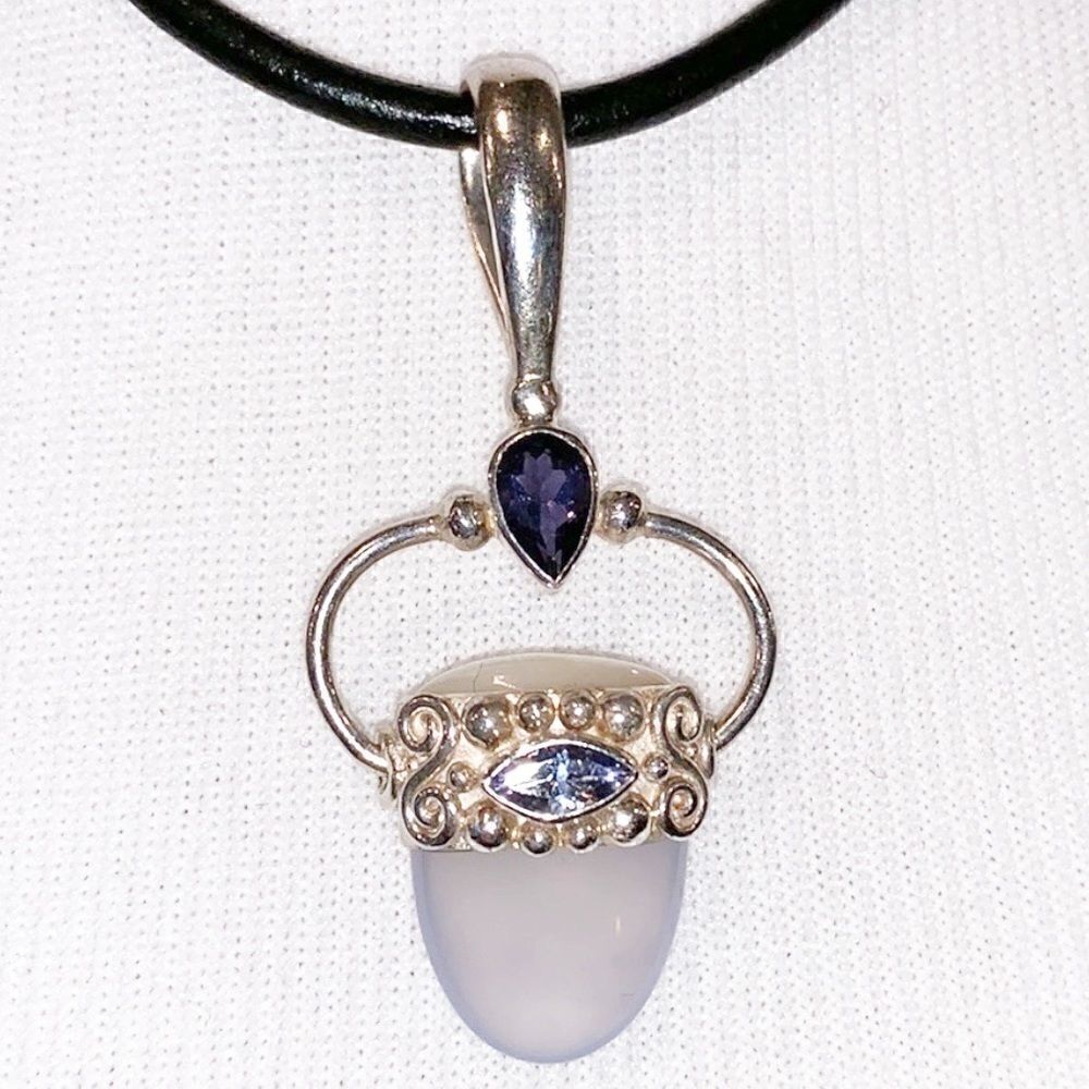 SAJEN Offerings Sterling Amethyst, MOP, Pendant